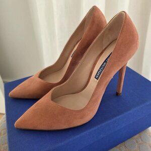 Stuart Weitzman Anny leather pump desert rose mauve pink suede 5.5
